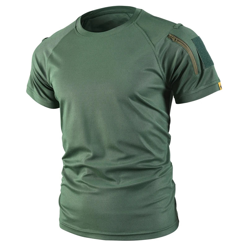 Men’s Quick-Dry Summer T-Shirt – O-Neck Lapel Pullover (M–4XL)